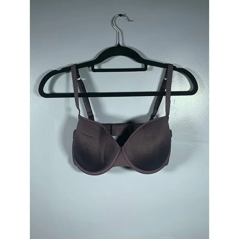 ThirdLove 24/7 Classic T-Shirt Bra 32F Expresso Underwire Smooth Everyday Fit